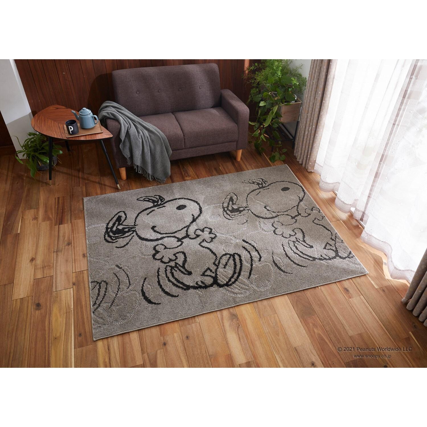 「スヌーピー」防ダニ加工のエリアラグ・ダンスの商品写真