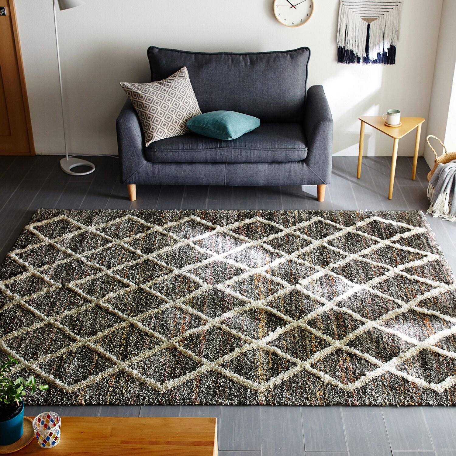 柔らかタッチのウィルトン織りラグ(アザレア)の商品写真