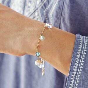 シンプルなパワーストーンブレスレットの商品写真