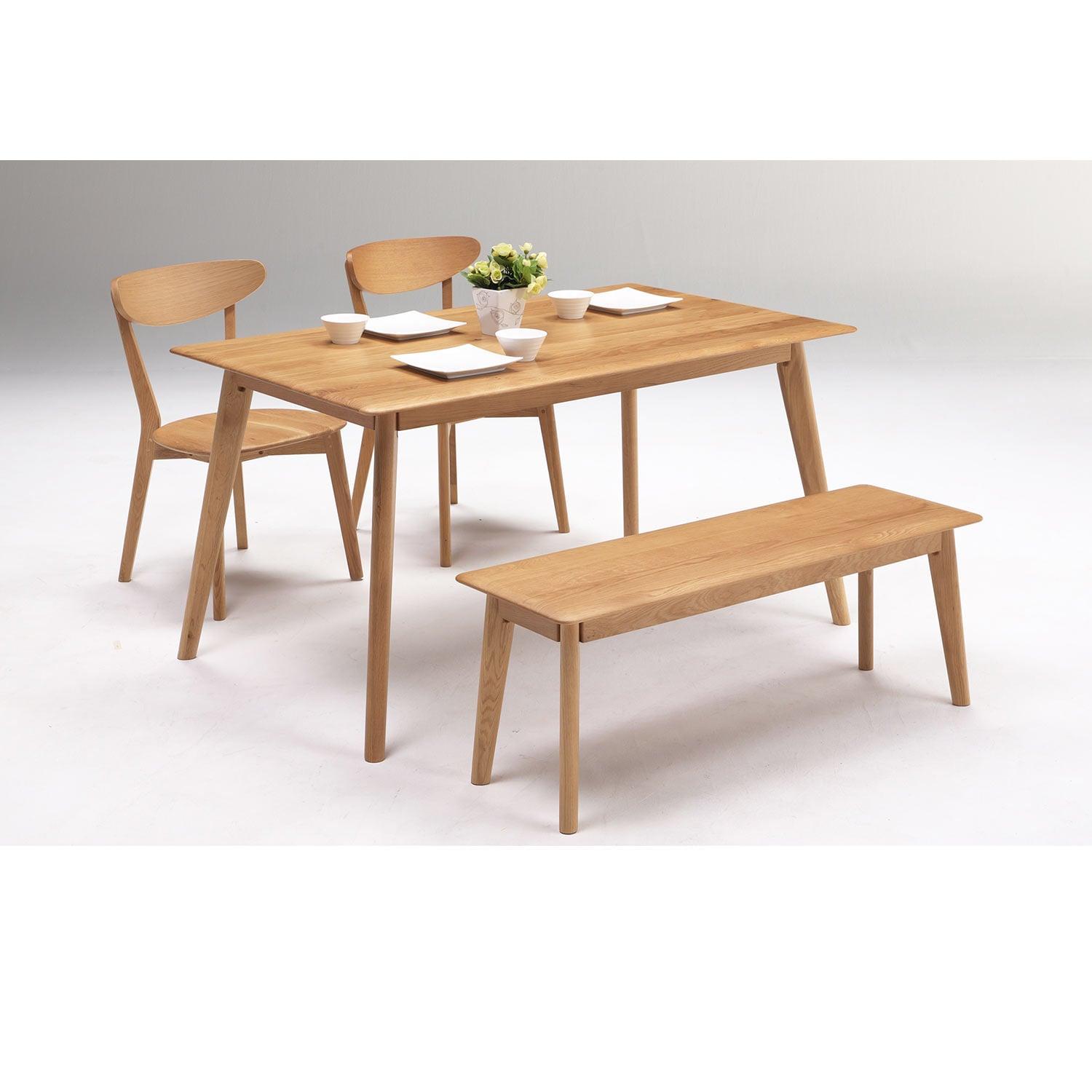 オークの無垢材を贅沢に使用したダイニングベンチの商品写真