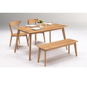 オークの無垢材を贅沢に使用したダイニングベンチの商品写真