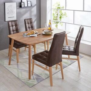 角が丸いオーク材のダイニングテーブル <4人用>の商品写真