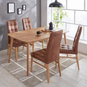 合皮調ハイバックダイニングチェア2脚セットの商品写真