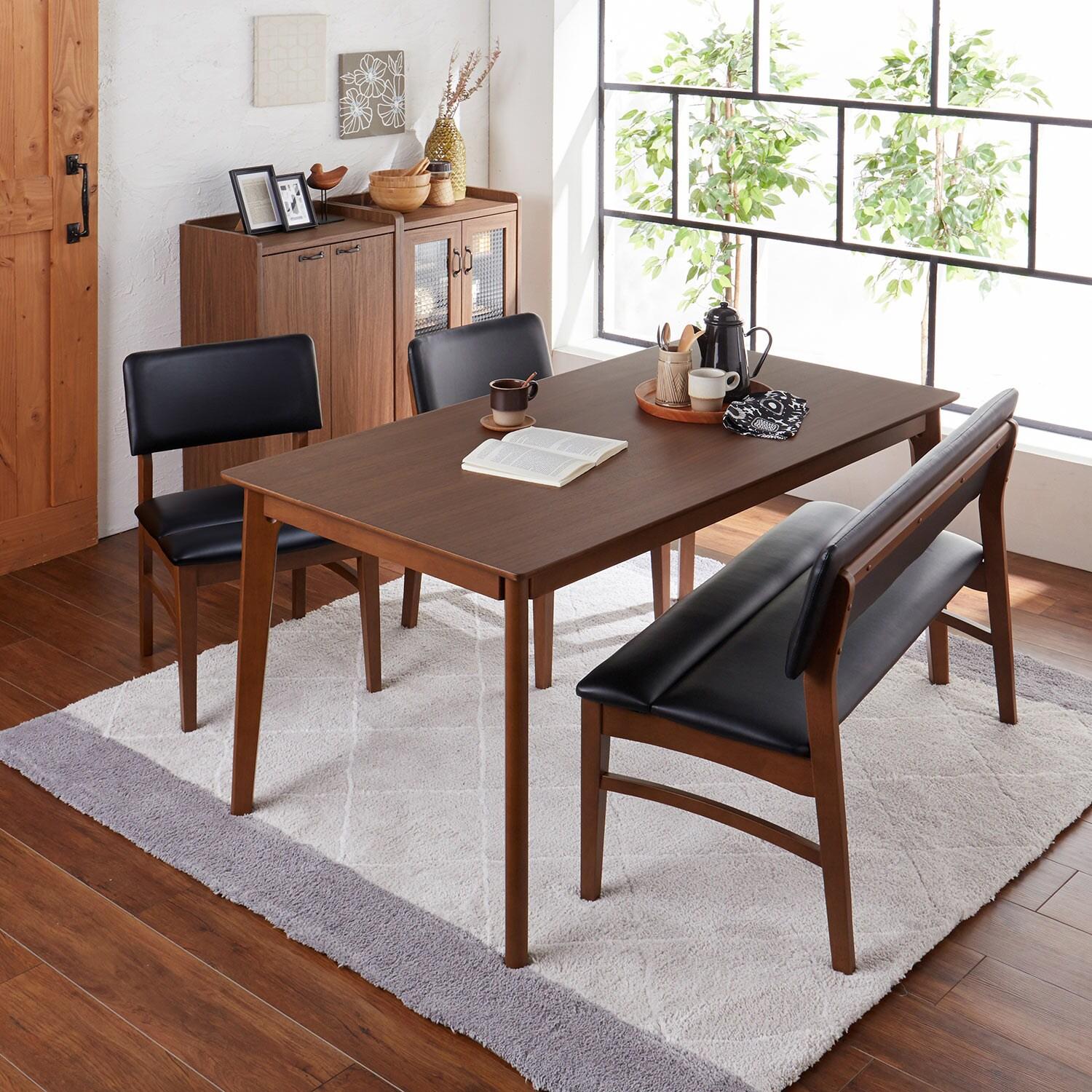 ウォルナット天板のダイニングテーブル <4人用>の商品写真