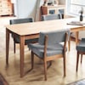 あたたかみのあるアルダー材の引出し付きダイニングテーブル <長方形(特大)のみ>の商品写真