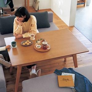 コンパクトですっきり置ける棚付きソファーダイニングテーブルの商品写真