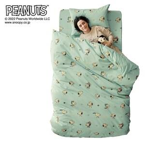 「スヌーピー」綿素材を使った掛け布団カバーの商品写真