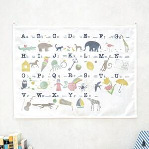 お部屋に飾れるおしゃれなあいうえお表・アルファベット表 2柄セットの商品写真