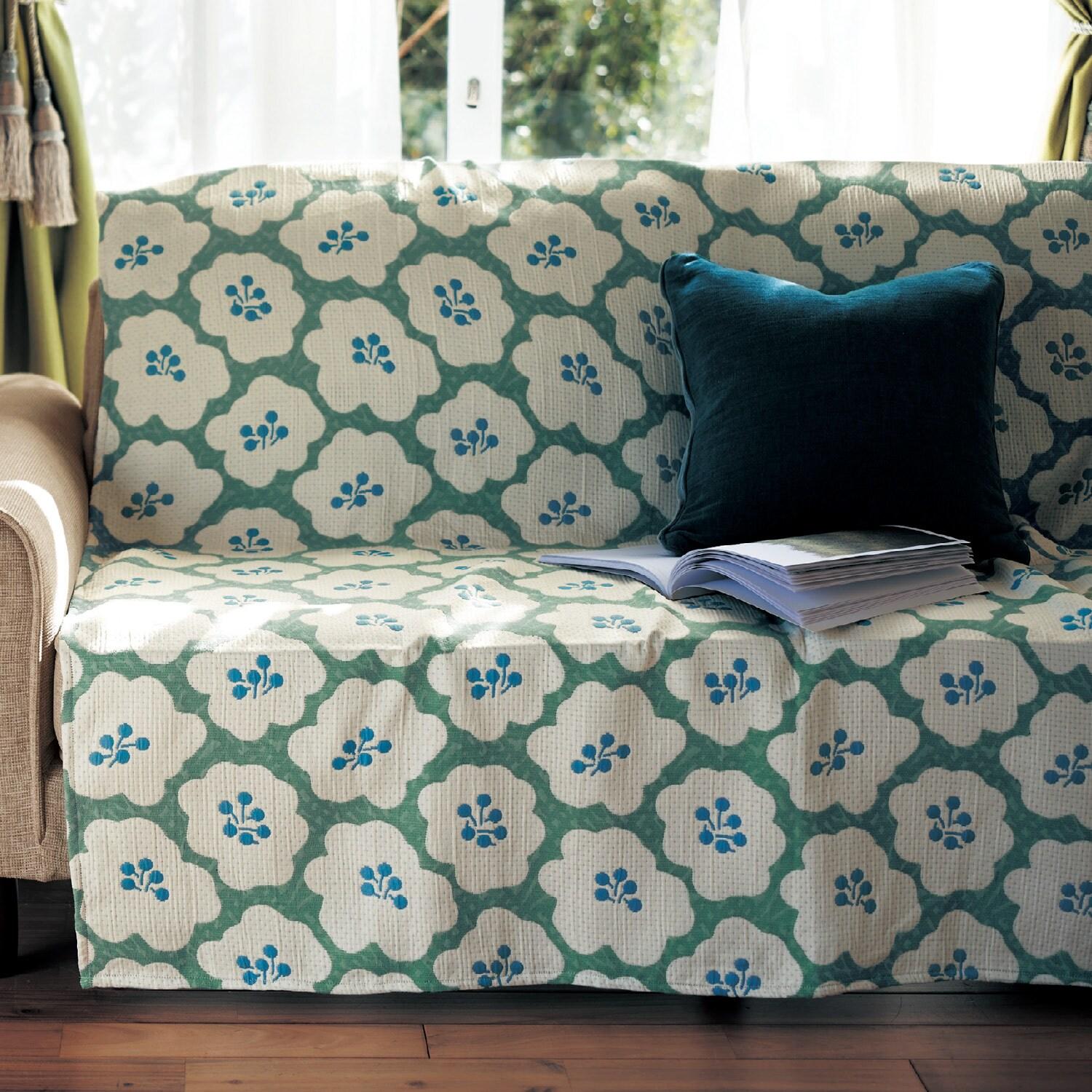 北欧調デザインのふくれ織りソファーカバー・マルチカバーの商品写真