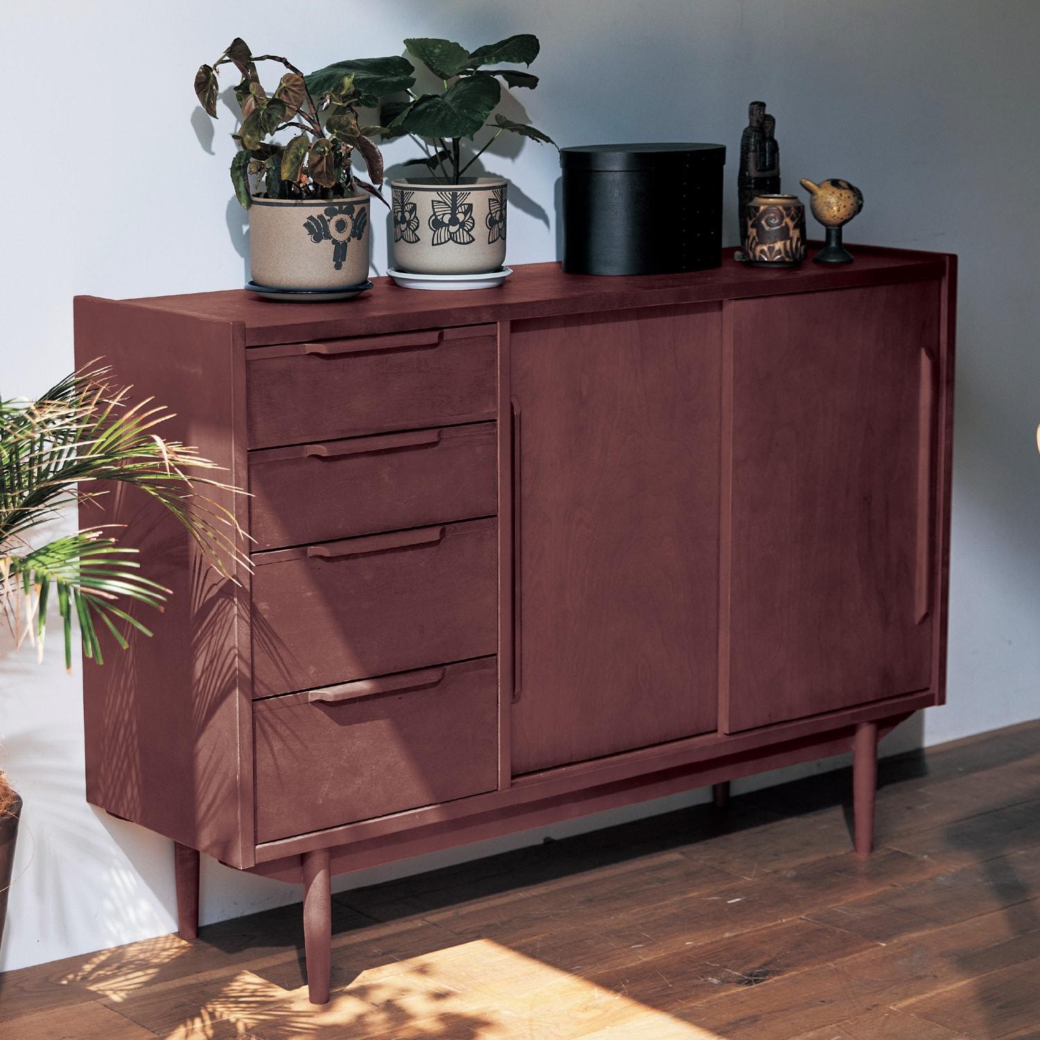 【5月6日までタイムセール】 北欧ヴィンテージ調キャビネットの商品写真