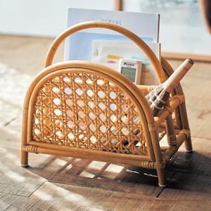 【タイムセール】 かごめ編みのマガジンラックの商品写真