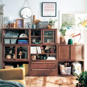 【タイムセール】 オイル仕上げの組み合わせて使えるディスプレイユニットボックスの商品写真