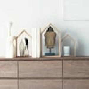 桐のブックスタンド「本の家」ミニ3サイズセット[日本製]の商品写真