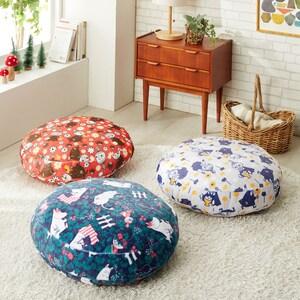 触り心地のよいラウンドクッション「ムーミン」の商品写真