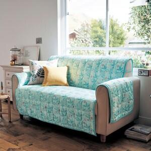 接触冷感素材のひんやり肘掛け付きソファーカバー"ソレイユ"「ミニラボ」の商品写真