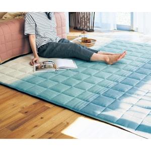 <標準タイプ>綿素材しじら織りのしゃりさらキルトラグの商品写真