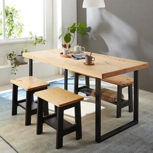 国産ひのきを使用した明るい風合いのダイニングテーブル <4人用>の商品写真