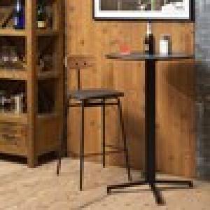 スチール脚×合皮座面のハイチェアの商品写真