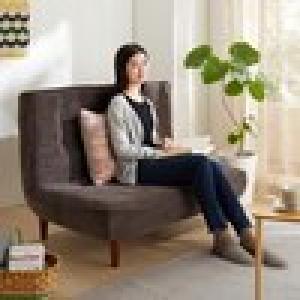 ポケットコイル入りコーデュロイ生地のハイバックソファーの商品写真