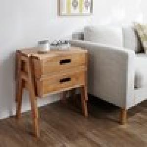 スタッキングできるアルダー材のコンソールチェストの商品写真