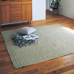 インド綿のしゃりっとワッフルキルトラグの商品写真