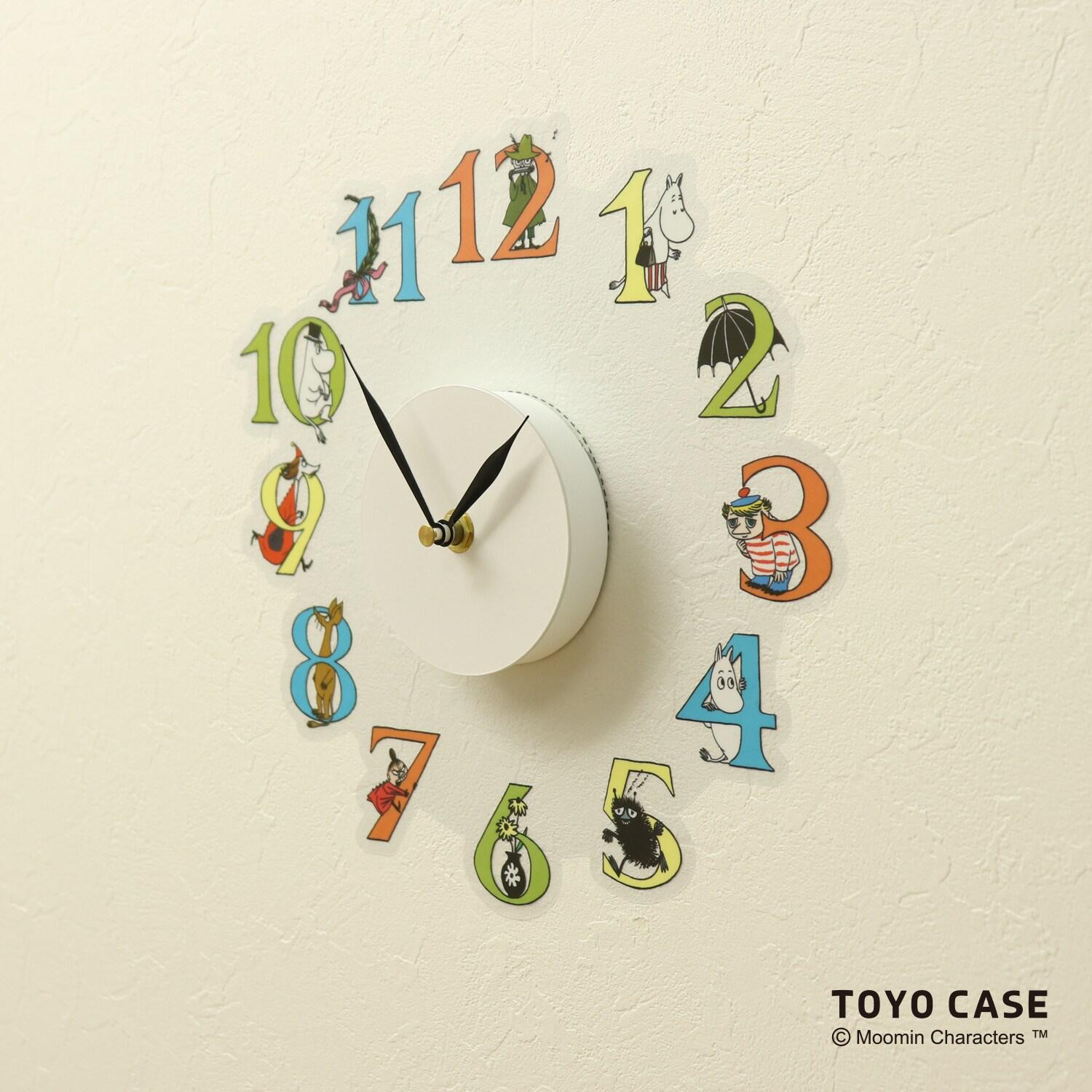 壁に貼るだけ簡単 ウォールクロックステッカー「ムーミン」の商品写真