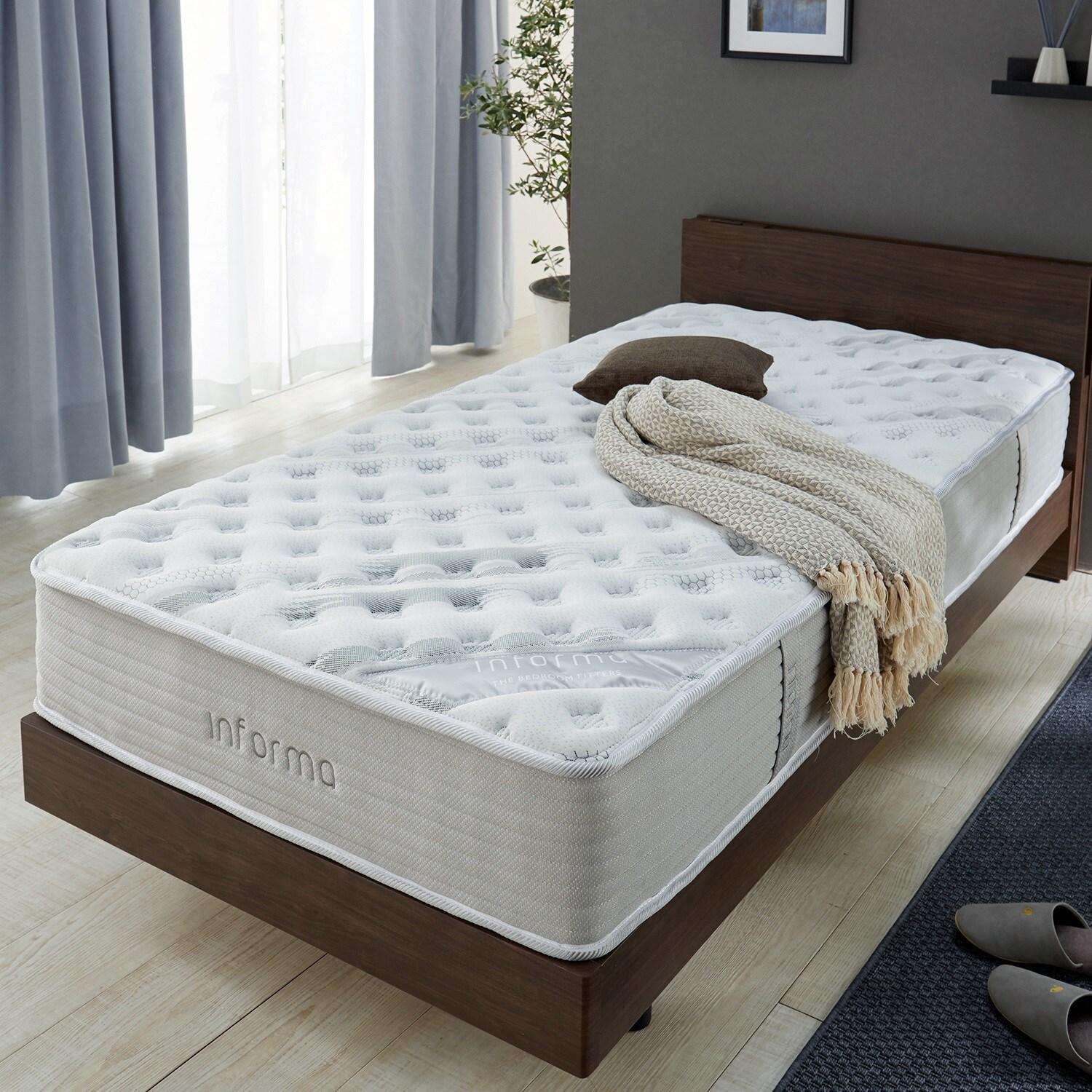 【圧縮ロール】 2種類のコイルで優れた耐圧分散 ポケットコイルマットレス 【硬さ:ミディアム】の商品写真