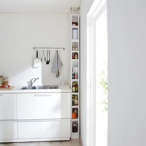 【幅1cmピッチオーダー】10色展開!頑丈棚板の薄型突っ張りオープンラック・本棚(幅15~44cm)<隙間タイプ>の商品写真