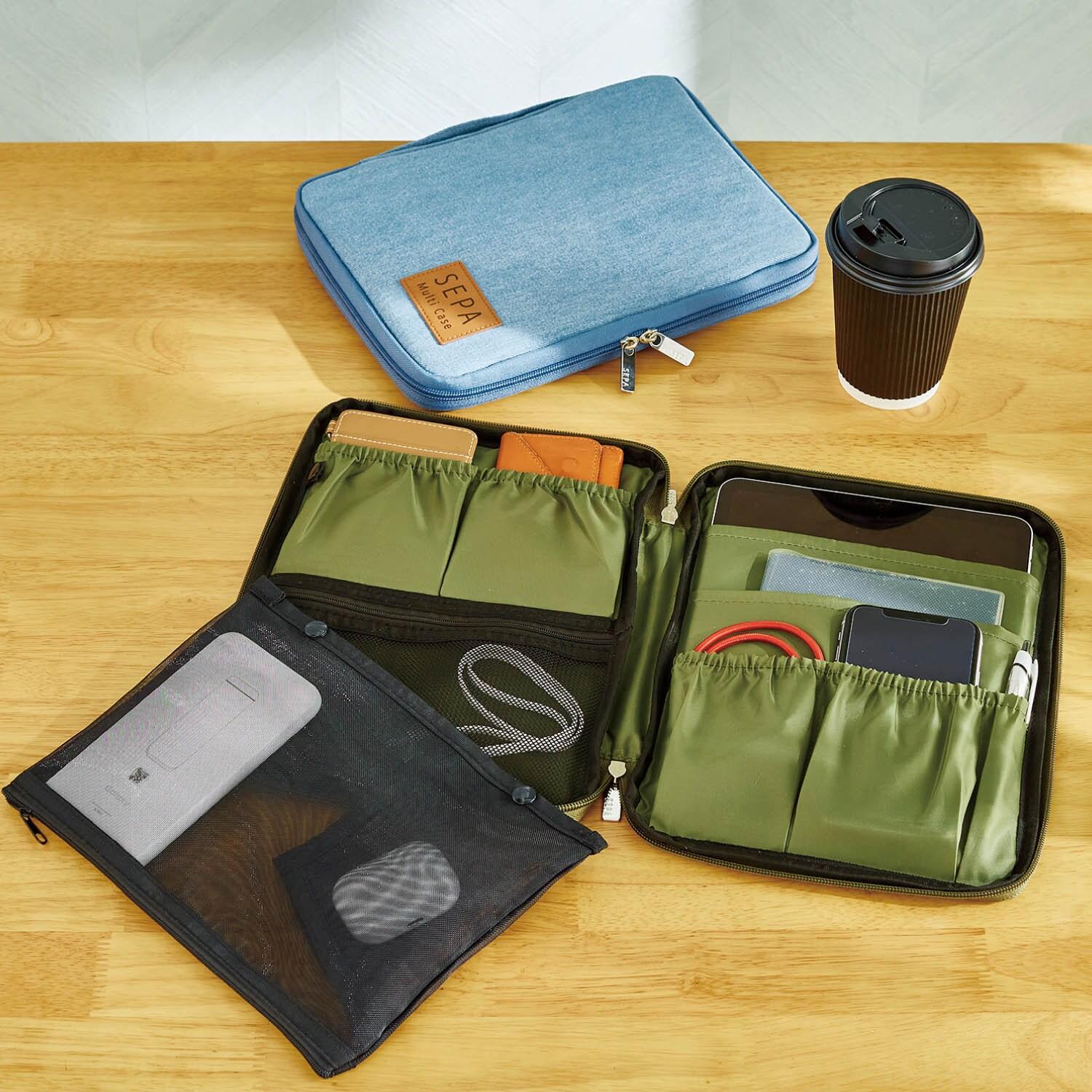 文房具もしっかり収納できるタブレットケースの商品写真