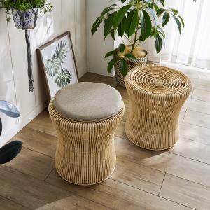 ラタンのスツールの商品写真