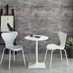 大理石調天板の円形カフェテーブルの商品写真