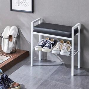 棚付きモダン玄関ベンチの商品写真