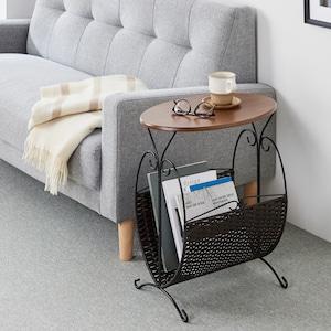 マガジンラック付きソファーサイドテーブルの商品写真