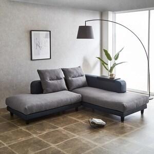 サイドテーブル&クッション付きカウチソファーの商品写真