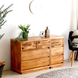 古材調コンパクトリビングチェスト[日本製]の商品写真