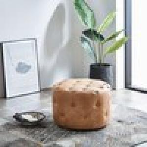 合皮調モダン円形スツールの商品写真