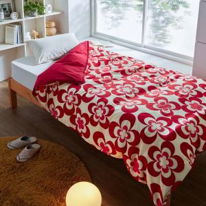 綿素材を使ったフラワーデザイン掛け布団カバーの商品写真