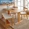 脚の取り付けを位置を変えられる!オーク材の出入りがしやすいダイニングテーブル <4人用>の商品写真