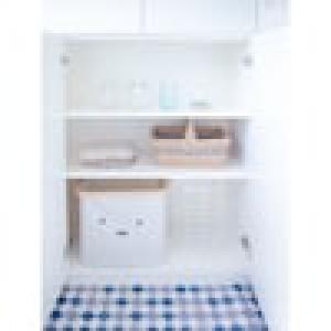 モノトーンのバンブーバスケット「ミッフィー」の商品写真