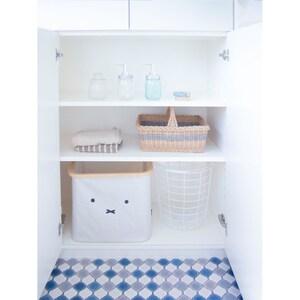 モノトーンのバンブーバスケット「ミッフィー」の商品写真