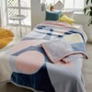 <PAPIER TIGRE>エッフェル塔モチーフの綿毛布(毛羽部分)[日本製]の商品写真