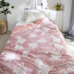 トロピカル柄の冷感リバーシブル肌掛け布団の商品写真