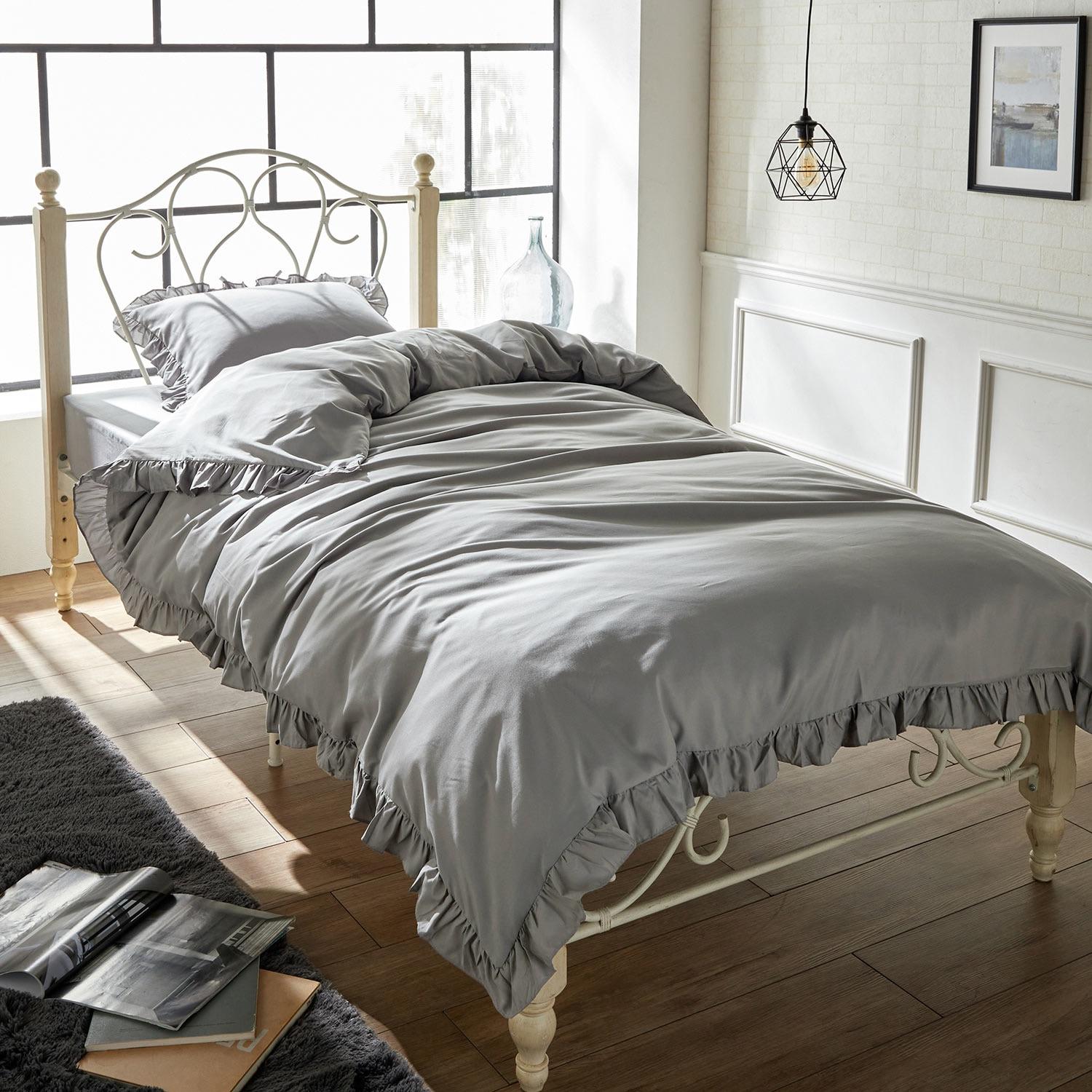 フリル付き布団カバーセット(3点)の商品写真