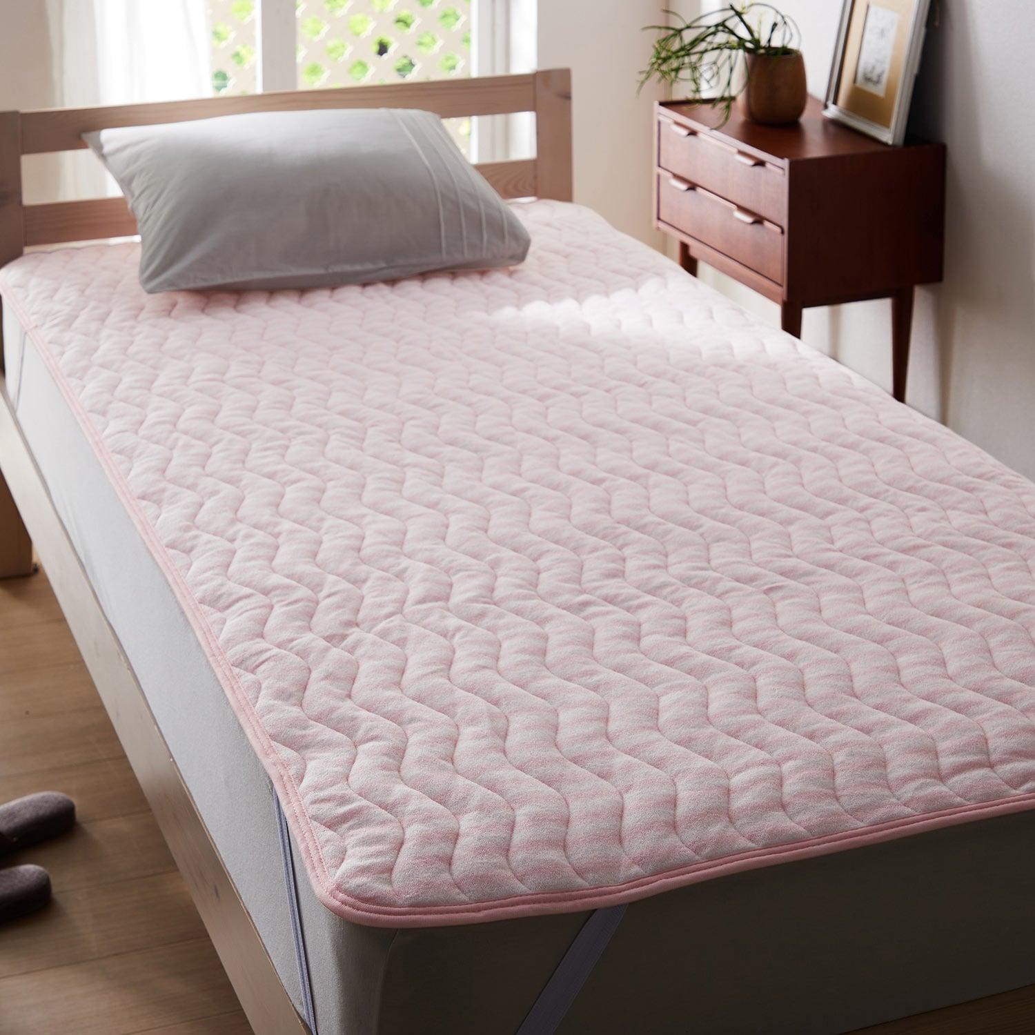 抗菌防臭防ダニわたを使った綿混パイルの敷きパッドの商品写真