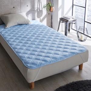 杢調の接触冷感生地とパイルのリバーシブル敷きパッドの商品写真