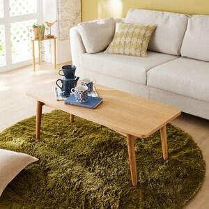 天然木オーク材のリビングテーブルの商品写真