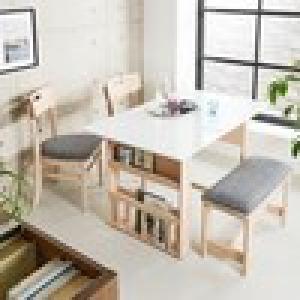 超コンパクト!バタフライ天板のダイニングテーブルセットの商品写真