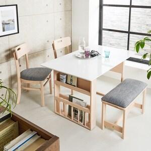 超コンパクト!バタフライ天板のダイニングテーブルセットの商品写真