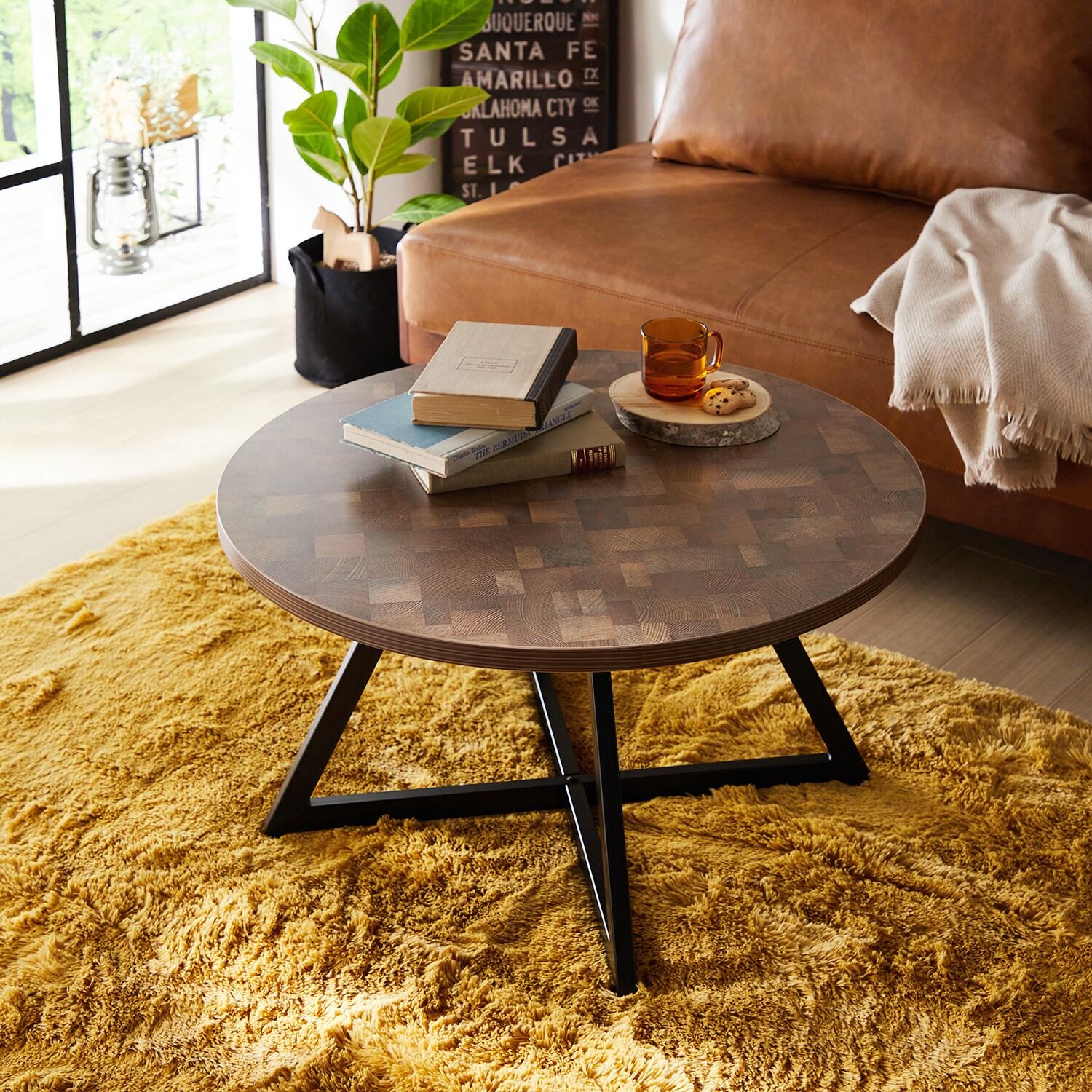 円形のリビングテーブルの商品写真