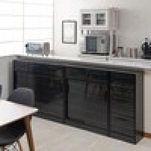 ハイグロス薄型カウンター下収納キャビネットの商品写真